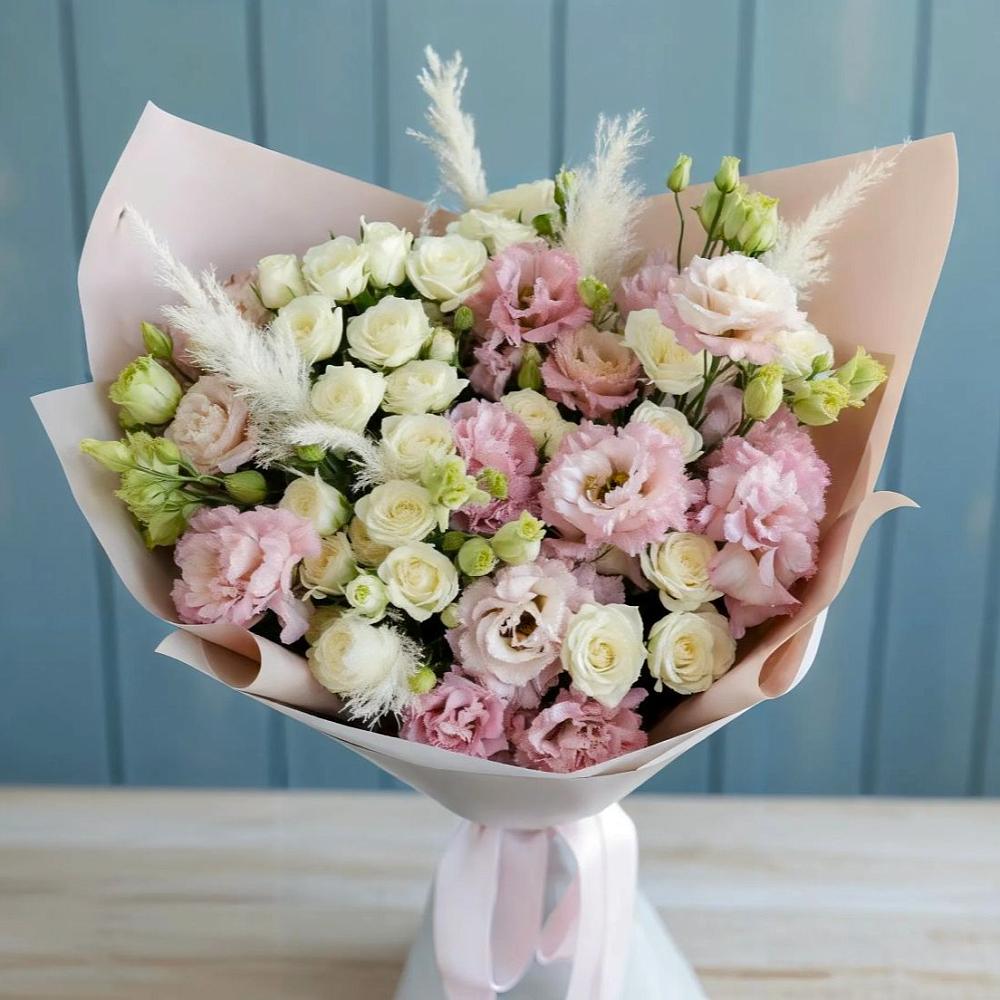 Букет цветов из: Альстромерии и Розы в Елань-Коленовский