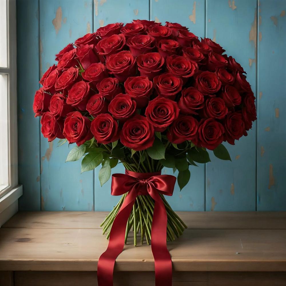 Букет Красные розы Блэк Меджик в Елань-Коленовский