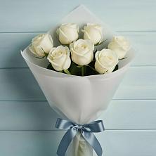 Букет 7 Белых роз Эдлесс Лав в Елань-Коленовский