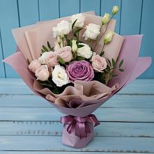 Букет цветов из:  Розы и Лизиантусы #REPLACE_PRED# Елань-Коленовский