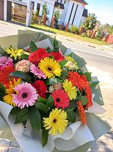 Букет цветов из:  Герберы #REPLACE_PRED# Елань-Коленовский