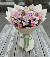 Букет цветов из:  Розы и Хризантемы в Елань-Коленовский