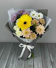 Букет цветов из:  Розы, Герберы и Хризантемы #REPLACE_PRED# Елань-Коленовский