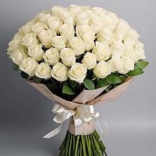 Букет 101 беля роза Белоснежка в Елань-Коленовский