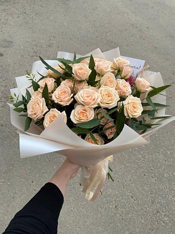 Букет Кремовые розы Латте в Елань-Коленовский