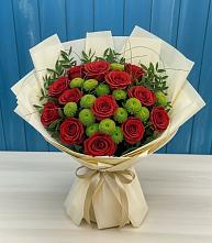 Букет цветов из:  Розы и Хризантемы #REPLACE_PRED# Елань-Коленовский