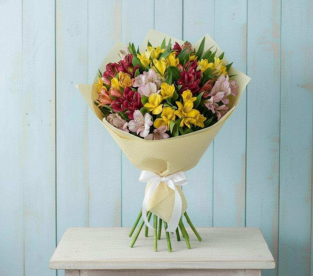 Букет цветов из: Альстромерии в Елань-Коленовский