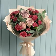 Букет цветов из:  Гвоздики и Розы в Елань-Коленовский