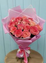Букет 15 Розовых роз Равель в Елань-Коленовский